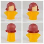 AUPLEX 5 PCS Angry Mama Microwave Cleaners & Cool Mama Fridge Odor Absorber, High temperature Steamer Cleaning Equipments, Refrigerator Moisture Absorber & Freshener Holder For Kitchen Gadget Tools