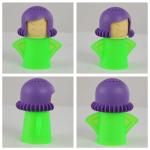 AUPLEX 5 PCS Angry Mama Microwave Cleaners & Cool Mama Fridge Odor Absorber, High temperature Steamer Cleaning Equipments, Refrigerator Moisture Absorber & Freshener Holder For Kitchen Gadget Tools