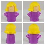 AUPLEX 5 PCS Angry Mama Microwave Cleaners & Cool Mama Fridge Odor Absorber, High temperature Steamer Cleaning Equipments, Refrigerator Moisture Absorber & Freshener Holder For Kitchen Gadget Tools