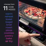 GE Profile Smart Oven with No Preheat, 11-in-1 Countertop Oven including Air Fry, Warm, Toast, Broil, Roast, Pastry, Reheat, and more, WiFi and Smart Connected, Black