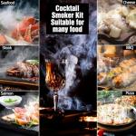 Whiskey Smoker Kit with Smoking Gun Cocktail Smoker Kit with 8 Flavors Wood Chips, Bourbon Portable Indoor Drink Smoker Infuser Kit for food Birthday/Christmas for Men