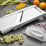 Benriner Mandoline Super Slicer, with 4 Japanese Stainless Steel Blades, BPA Free, 14.5 x 5.25-Inches, New Model