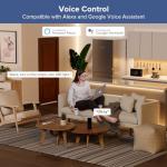 BTF-LIGHTING SP530E WiFi Alexa Bluetooth Controller 4 Zones 2.4GHz Dimming RF RB1 Remote Kit Support FCOB COB SMD PWM or SPI Single Color LED Strip WS2811 IC etc DC5V DC12V DC24V