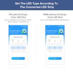 BTF-LIGHTING SP530E WiFi Alexa Bluetooth Controller 4 Zones 2.4GHz Dimming RF RB1 Remote Kit Support FCOB COB SMD PWM or SPI Single Color LED Strip WS2811 IC etc DC5V DC12V DC24V