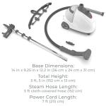 Pure Enrichment PureSteam XL Standing Fabric Steamer - Professional Wrinkle Remover Heats in 45 Seconds; 1/2-Gallon Tank for 1 Hour of Steaming; Easy-Roll Wheels, Garment Hanger, & Fabric Brush