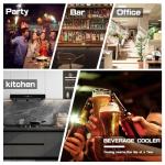 Erivess 3.1 Cubic Feet Mini Fridge,110 Can Freestanding Beverage Refrigerator with Glass Front Door for Soda, Beer Under Counter Small Refrigerator with Adjustable Shelves and Digital Display(Silver)