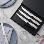 HENCKELS Forged Accent Razor-Sharp Steak Knife Set of 4, White, German Engineered Knife Informed by over 100 Years of Mastery