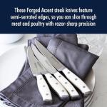 HENCKELS Forged Accent Razor-Sharp Steak Knife Set of 4, White, German Engineered Knife Informed by over 100 Years of Mastery