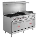 Kratos 60" Gas Range with 6 Burners & Griddle