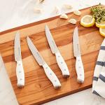 HENCKELS Forged Accent Razor-Sharp Steak Knife Set of 4, White, German Engineered Knife Informed by over 100 Years of Mastery