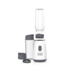 BLACK+DECKER® Ice Crush Single Serve Blender with Pulse/ON Button, Base, Two 20oz Personal Blender Jars, Blade Assembly, Travel Lid, White