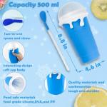 ROEDEER Large Slushie Cup 500ml,Frozen Magic Slushy Cup Maker,DIY Homemade Ice Cream,Milk Shake,Drinks Smoothie,Fruit Juice Slush Cup,Cool Stuff Gifts for Kids and Family - Blue