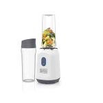 BLACK+DECKER® Ice Crush Single Serve Blender with Pulse/ON Button, Base, Two 20oz Personal Blender Jars, Blade Assembly, Travel Lid, White