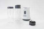 BLACK+DECKER® Ice Crush Single Serve Blender with Pulse/ON Button, Base, Two 20oz Personal Blender Jars, Blade Assembly, Travel Lid, White