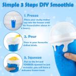 ROEDEER Large Slushie Cup 500ml,Frozen Magic Slushy Cup Maker,DIY Homemade Ice Cream,Milk Shake,Drinks Smoothie,Fruit Juice Slush Cup,Cool Stuff Gifts for Kids and Family - Blue