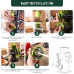 HANSGO Rotary Cheese Grater, Cheese Shredder, Labor-Saving Handle, Strong Suction Base, 3 Changeable Blades for Harder Cheeses, Vegetable, Nuts, Chocolate, Fruits, Safe & Easy to Clean