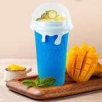 ROEDEER Large Slushie Cup 500ml,Frozen Magic Slushy Cup Maker,DIY Homemade Ice Cream,Milk Shake,Drinks Smoothie,Fruit Juice Slush Cup,Cool Stuff Gifts for Kids and Family - Blue