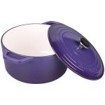 VORRINGARD Enameled Cast Iron Dutch Oven Pot with Lid, for Bread Baking, Round Bread Oven- include Sourdough Bread Baking Supplies Set, 4.5QT, Purple