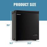 Chest Small Freezer with Electronic Control 41℉ to -15 ℉ Freestanding Deep Mini Freezers with 2 Removable Stainless Steel Basket Top Open Door BLACK