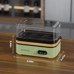 Evoloop Rapid Egg Cooker Electric 6 Eggs Capacity, Soft, Medium, Hard Boiled, Poacher, Omelet Maker Egg Poacher With Auto Shut-Off, BPA Free (Green)