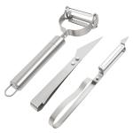 Adnexum 3-in-1 Vegetable Peeler - Ultra Sharp Slicer, Grater & Peeler with Ergonomic Design Grip for Effortless Peeling, Slicing and Grating for Fruit, Potatoes, Carrots, Apples