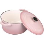 VORRINGARD Enameled Cast Iron Dutch Oven Pot with Lid, for Bread Baking, Round Bread Oven- include Sourdough Bread Baking Supplies set, 4.5QT, Pink