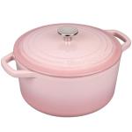 VORRINGARD Enameled Cast Iron Dutch Oven Pot with Lid, for Bread Baking, Round Bread Oven- include Sourdough Bread Baking Supplies set, 4.5QT, Pink