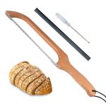 Sourdough Bread Slicer,16inch Bread Knife for Homemade Bread,Bread Bow Knife for Sourdough Rounds,Bread Cutter with Protective Cover,Stainless Steel Serrated Bread Knofe
