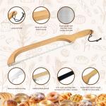 Sourdough Bread Slicer,16inch Bread Knife for Homemade Bread,Bread Bow Knife for Sourdough Rounds,Bread Cutter with Protective Cover,Stainless Steel Serrated Bread Knofe