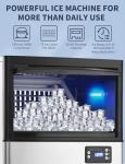 Commercial Ice Maker Machine, 150LBS/24H Ice Machine with 30LBS Bin, Fast Ice Making in 8-15 Mins,78 Ice Cubes per Batch, Auto-Clean, Blue Light, Timer Function, w/Filter for Home, Kitchen, RV, Bar