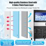 Commercial Ice Maker Machine, 150LBS/24H Ice Machine with 30LBS Bin, Fast Ice Making in 8-15 Mins,78 Ice Cubes per Batch, Auto-Clean, Blue Light, Timer Function, w/Filter for Home, Kitchen, RV, Bar