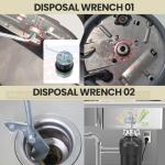 Garbage Disposer Unjamming Wrench/WRN-00 Garbage Disposal Wrench Tool - Compatible with All Waste King and SinkErator/Moen Garbage Disposals