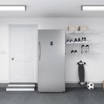 KoolMore CUFR-21C 21 cu. ft. Upright Convertible Freezer/Refrigerator, 2-in-1 Appliance, Storage for Fresh or Frozen Food and Drinks with Clear Shelves and Drawers in Silver, Stainless Steel