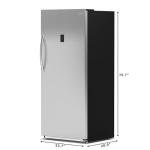 KoolMore CUFR-21C 21 cu. ft. Upright Convertible Freezer/Refrigerator, 2-in-1 Appliance, Storage for Fresh or Frozen Food and Drinks with Clear Shelves and Drawers in Silver, Stainless Steel