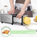 YOTAN Electric French Fry Cutter,French Fry Cutter Stainless Steel with 1/2 & 3/8 Inch Blade,Commercial and Household Electric Fry Cutter,Potato Slicer,Use for Potatoes,Onion,Cucumbers,Apples
