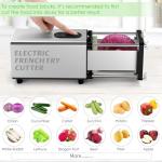 YOTAN Electric French Fry Cutter,French Fry Cutter Stainless Steel with 1/2 & 3/8 Inch Blade,Commercial and Household Electric Fry Cutter,Potato Slicer,Use for Potatoes,Onion,Cucumbers,Apples