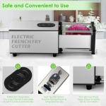 YOTAN Electric French Fry Cutter,French Fry Cutter Stainless Steel with 1/2 & 3/8 Inch Blade,Commercial and Household Electric Fry Cutter,Potato Slicer,Use for Potatoes,Onion,Cucumbers,Apples