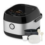 Midea 3L Rice Cooker with Steamer Basket, 6-Cup Uncooked Capacity, Induction Heating & Fuzzy Logic Technology, 24h Delay Start & Keep Warm, Non-Stick Inner Pot