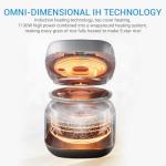 Midea 3L Rice Cooker with Steamer Basket, 6-Cup Uncooked Capacity, Induction Heating & Fuzzy Logic Technology, 24h Delay Start & Keep Warm, Non-Stick Inner Pot