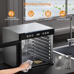 Food Dehydrator, 650W Powerful Fruit Dryer Machine with Adjustable Timer & Temperature, 8 Stainless Steel Trays, Quiet Operation, for Jerky, Fruits, Herbs, Dog Treats