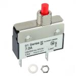 EPLZON 7A 7 Amps 125/250V AC 50V DC Manual Reset Push Button Thermal Circuit Breaker Overload Protection Quick Connect Terminals Switch for Upright Vacuum Cleaner(1Pack)