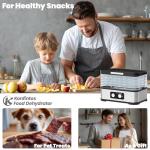 Konfintos Food Dehydrator for Jerky, 5 Stackable BPA-Free Trays, Adjustable Temperature & 250W Compact Dehydrator Machine for Meat, Fruit, Mushroom, Herbs, Easy Knob Control, Recipe Included, 72H Max