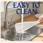 Silicone Spatula Set – 2 Pack, Heat-Resistant, BPA-Free, Non-Toxic, Wooden Handles, Durable & Safe for Non-Stick Cookware – Everyday Kitchen Utensils (White)