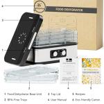 Konfintos Food Dehydrator for Jerky, 5 Stackable BPA-Free Trays, Adjustable Temperature & 250W Compact Dehydrator Machine for Meat, Fruit, Mushroom, Herbs, Easy Knob Control, Recipe Included, 72H Max