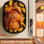 Warming Mat for Food, Voriah Electric Warming Tray with 3 Temp Settings & Auto Shut-Off, Food Warmer with Thick Silicone Surface to Keep Food Warm at Buffet, Parties, and Family Use（Apricot）