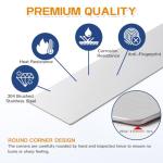 304 Brushed Stainless Steel Sheet Gap Filler, Metal Trim Strip for Wall Oven/Microwave Combo/Range/Cooktop, Self-Adhesive Gap Cover, 30 Inches Long, 3 Inches Wide, One Piece