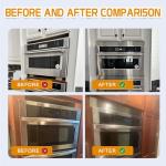 304 Brushed Stainless Steel Sheet Gap Filler, Metal Trim Strip for Wall Oven/Microwave Combo/Range/Cooktop, Self-Adhesive Gap Cover, 30 Inches Long, 3 Inches Wide, One Piece