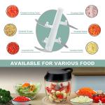 Manual Vegetable Chopper, Hand Pull String Garlic Mincer Onion Cutter for Veggie, Peppers, Tomatoes, Ginger, Fruits, Nuts, 3.6 Cup(900ml) Food Chopper With Egg Whisk