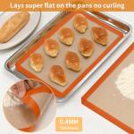 Luckyiren 2-Pack Silicone Baking Mats – Non-Stick Reusable BPA-Free Oven Liners, 100% Food-Grade Silicone, Fit Half Sheet Pans (16.54" x 11.62") for Cookies, Pastry & More