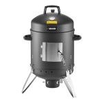 VEVOR Charcoal Smoker, 16" Vertical Charcoal BBQ Grill, Coated Steel Barbecue Smoker with 2 Grilling Grates, Thermometer, Air Vents & Removable Ash Tray, Ideal for Backyard Patio Parties Cooking
